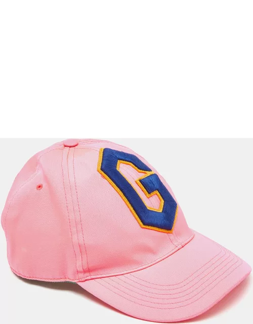 Gucci Neon Pink G Skull Patch Detail Baseball Cap