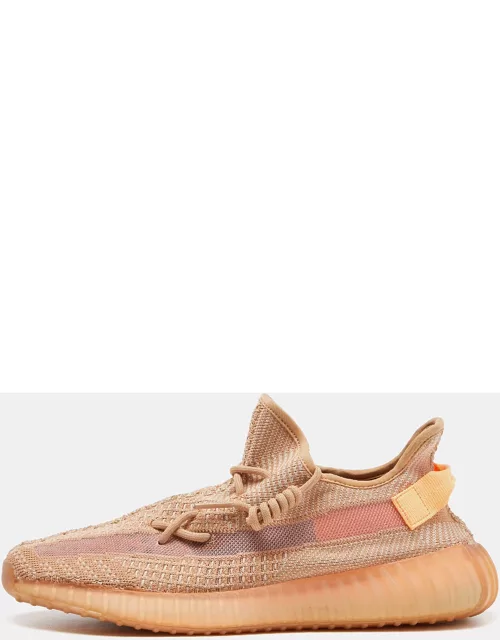 Yeezy x Adidas Orange Knit Fabric Boost 350 V2 Clay Sneaker