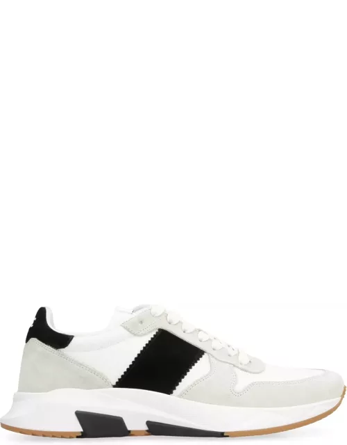 Tom Ford Leather And Fabric Low-top Sneaker