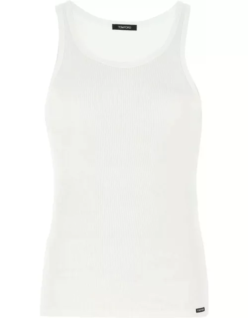 Tom Ford White Cotton And Modal Tank Top