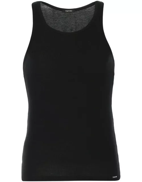 Tom Ford Black Cotton And Modal Tank Top