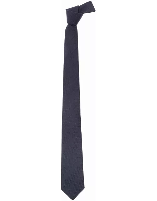 Tagliatore Blue Classic-style Striped Tie In Silk Man