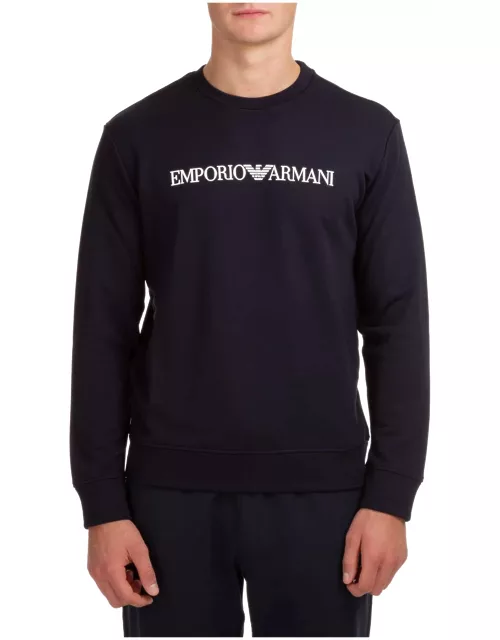 Emporio Armani Logo Print Crewneck Sweatshirt