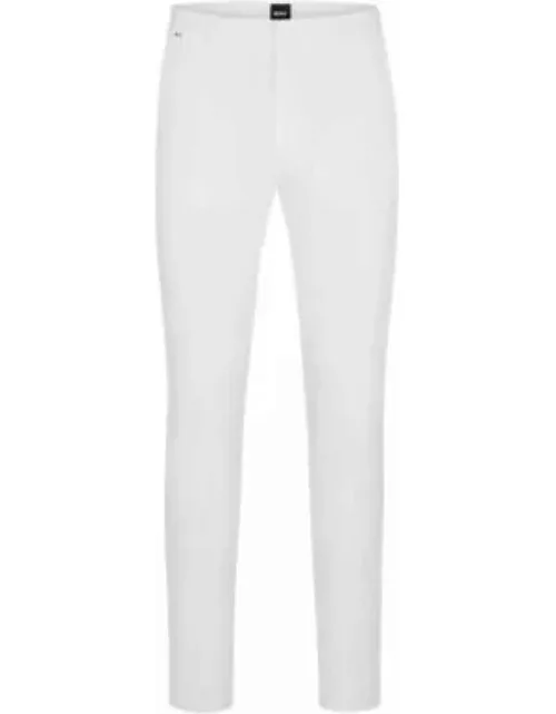 Slim-fit trousers in a cotton blend with stretch- White Men's Casual Pant