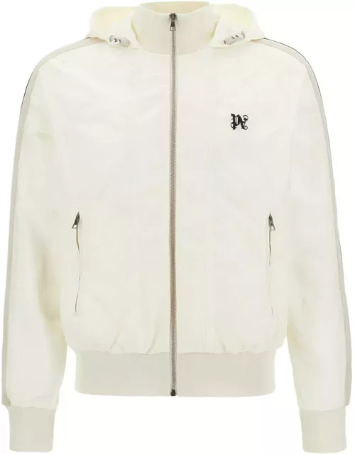 Palm Angels Logo Embroidered Hooded Jacket