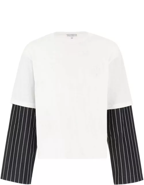 J.W. Anderson Striped-sleeve Crewneck T-shirt