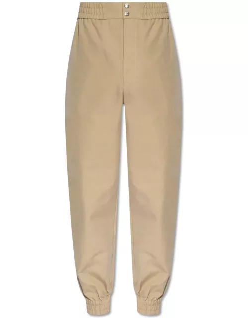 Alexander McQueen Cargo Pants With Elastic Waistband In Cotton Man