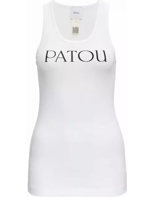 Patou Cotton Tank Top With Logo Print