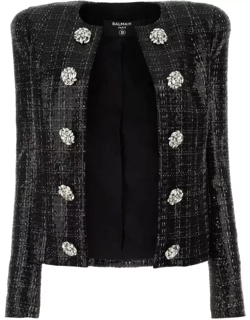 Balmain Tweed Sequin Embellished Jacket