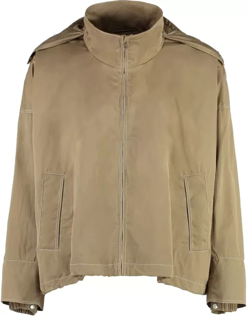 Bottega Veneta Technical Fabric Hooded Jacket