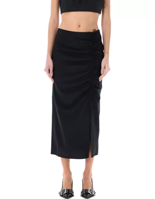Ganni Ribbon Midi Skirt