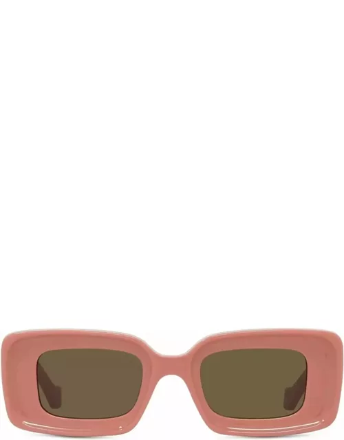 Loewe Rectangular - Shiny Pink Sunglasse