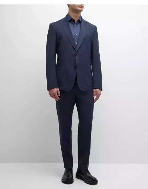 Men's Modern-Fit Cotton Check Suit