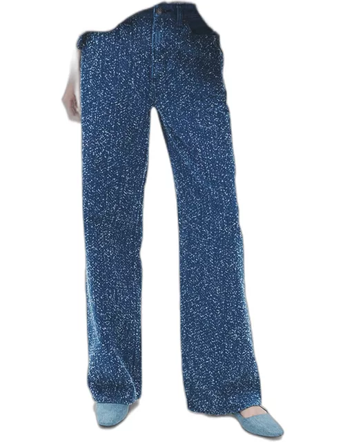 Logan Tweed Wide-Leg Jean