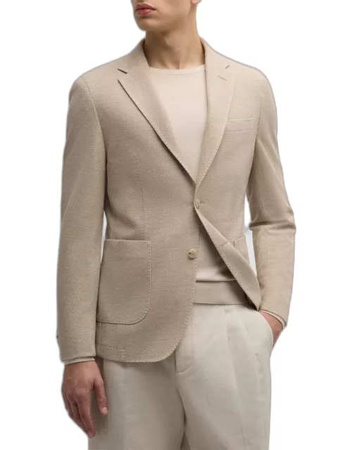 Men's Silk-Wool Woven Two-Button Sport Coat
