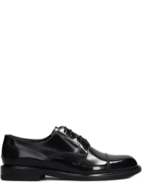 Tagliatore 0205 Casey Lace Up Shoes In Black Leather