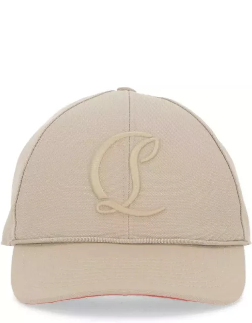 Christian Louboutin Logo Embroidered Baseball Cap