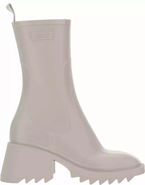 Chloé Dove Grey Rubber Ankle Boot