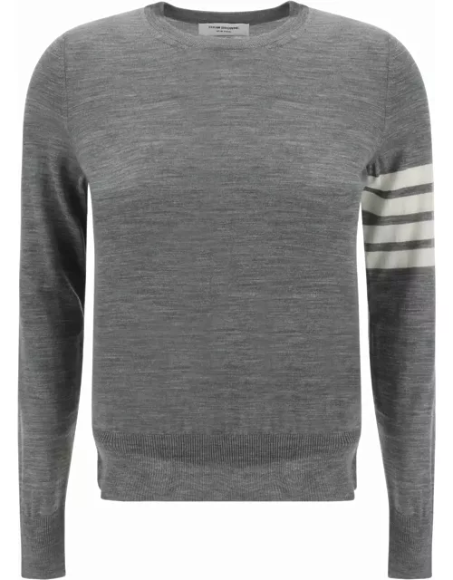 Thom Browne Melange Grey Wool Sweater