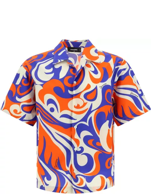 Dsquared2 Abstract Print Short-sleeved Shirt