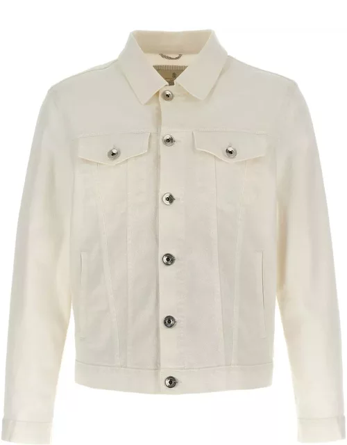 Brunello Cucinelli Buttoned Slim-fit Denim Jacket