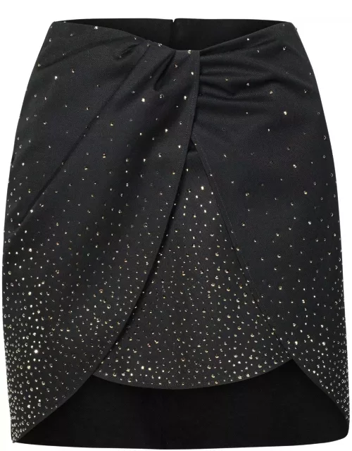 Off-White Embellished Pleated Skirt