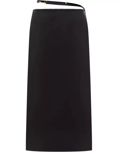 Jacquemus Logo Plaque Midi Skirt