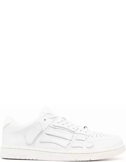 AMIRI skel Top Low White Sneakers With Skeleton Patch In Leather Man