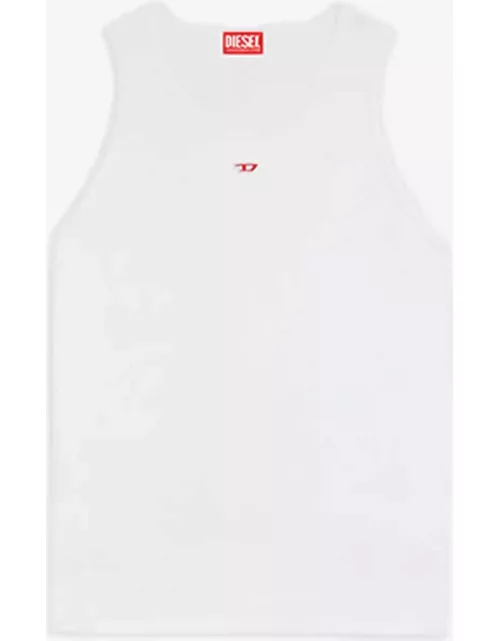 Diesel T-lifty-d White ribbed cotton tank top - T Lifty d