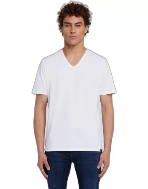 Luxe Performance V-Neck Tee in White