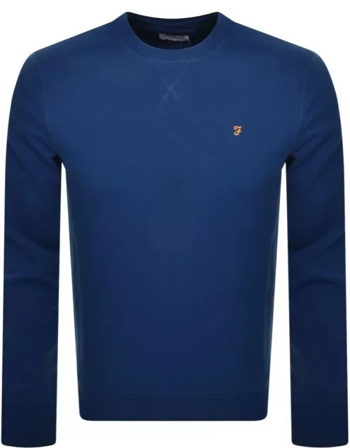 Farah Vintage Tim New Crew Sweatshirt Blue