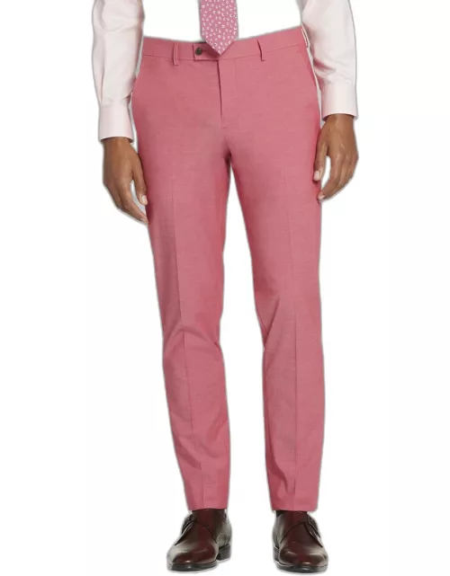JoS. A. Bank Men's Skinny Fit Suit Pants, Red, 40x30 - Suit Separate