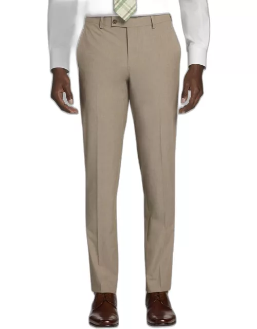 JoS. A. Bank Men's Skinny Fit Suit Pants, Tan, 30x32 - Suit Separate