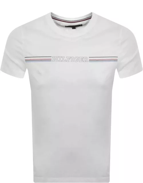 Tommy Hilfiger Stripe Slim Fit T Shirt White