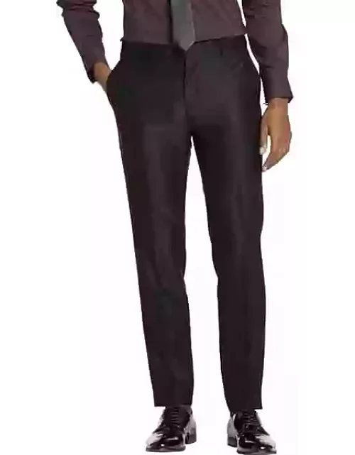 Egara Modern Fit Shiny Men's Suit Separates Pants Black