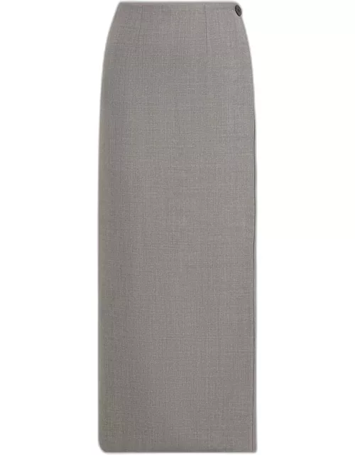Reversible Wool Maxi Skirt Suit