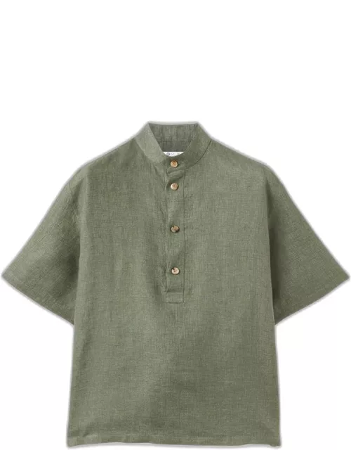 Men's Hakusan Linen Short-Sleeve Shirt