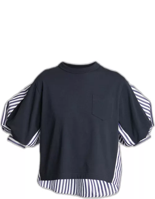 Striped Back High-Low T-Shirt