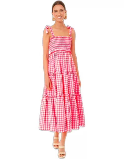 Electric Pink Gingham Nellie Dres