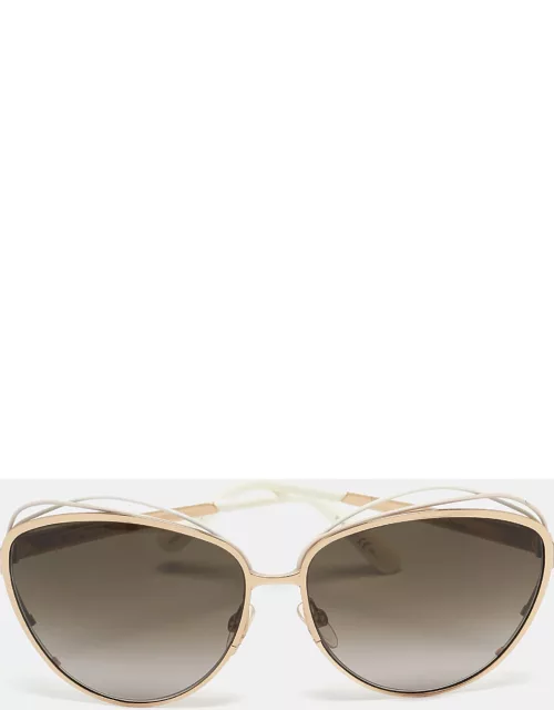 Dior White /Gold JQOHA Aviator Sunglasse