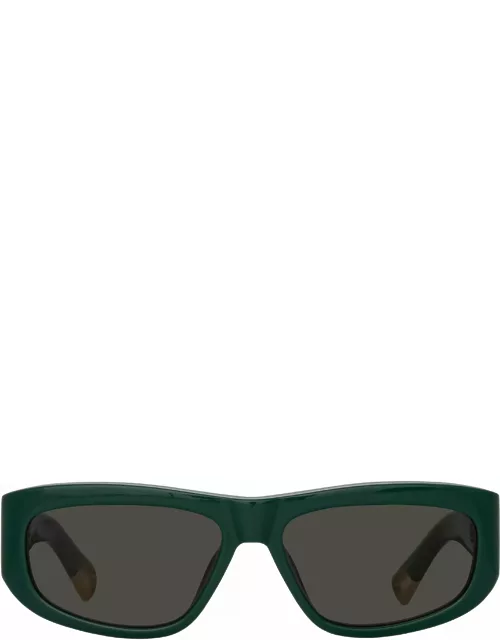 Pilota D-Frame Sunglasses in Green by Jacquemu