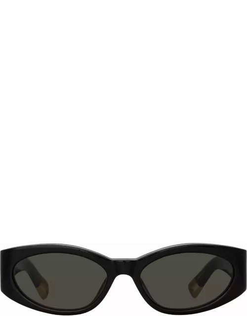 Ovalo Oval Sunglasses in Black by Jacquemu