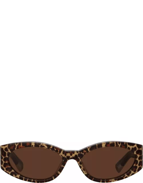 Ovalo Oval Sunglasses in Leopard by Jacquemu