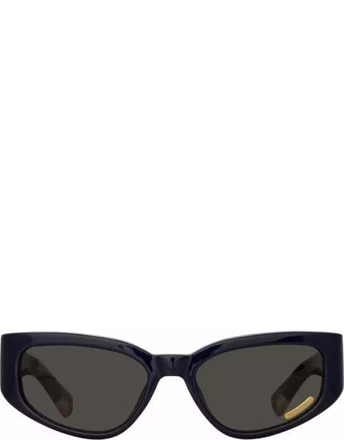Gala Cat Eye Sunglasses in Navy by Jacquemu