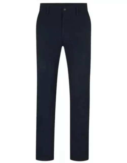 Tapered-fit trousers- Dark Blue Men's Casual Pant