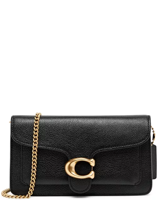 Coach Tabby Leather Wallet-on-chain - Black