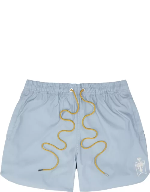Rhude Logo-embroidered Shell Swim Shorts - Blue