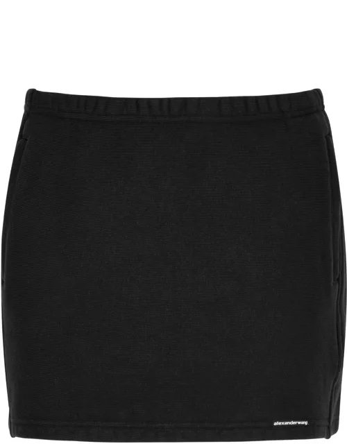 Alexanderwang. t Logo Cotton Mini Skirt - Black - L (UK14 / L)
