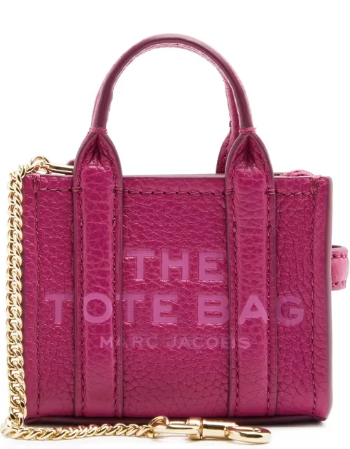 Marc Jacobs The Tote Nano Leather bag Charm - Dark Pink