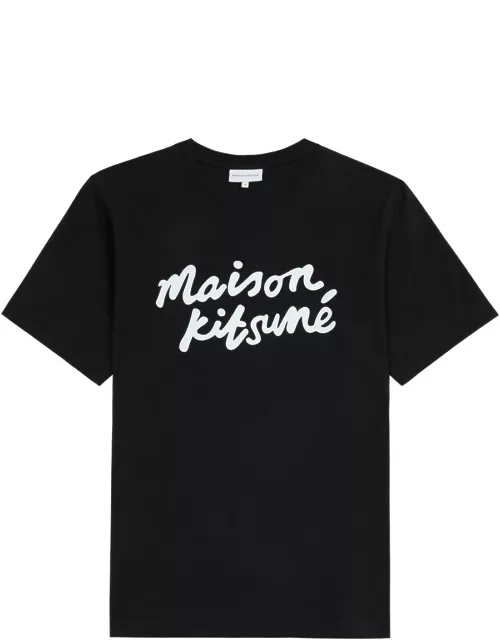 Maison Kitsuné Logo-print Cotton T-shirt - Black